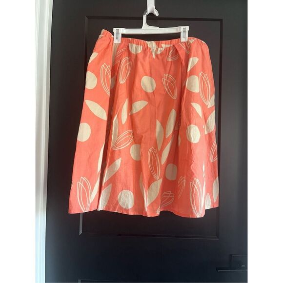 Lane Bryant peach and beige printed lined cotton circle skirt Size 14/16 - Picture 5 of 5